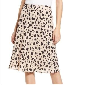 Nordstrom BP. Socialite Leopard Print Midi Skirt – Size Small